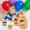 100 Pack Cupcake Box, Kraft Paper Individual Cupcake Container with Window and Handles, Bulk Single Cupcake Packaging Box for Muffin, Cocoa Bomb, Party Favor Pastry Treat Boxes